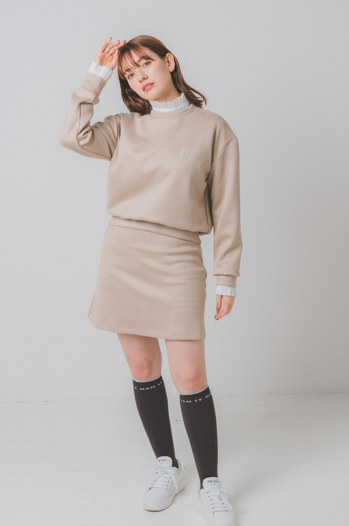 Long sleeve pullover Beige
